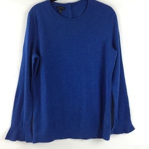 Talbots Lambswool Blend Pullover Sweater True Blue Size M